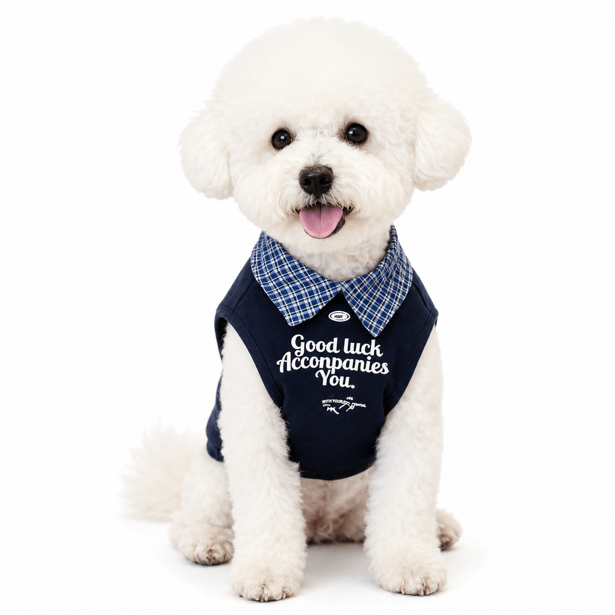 Plaid Collar Pet Vest – Classic Preppy Shirt for Cats & Dogs Fursera
