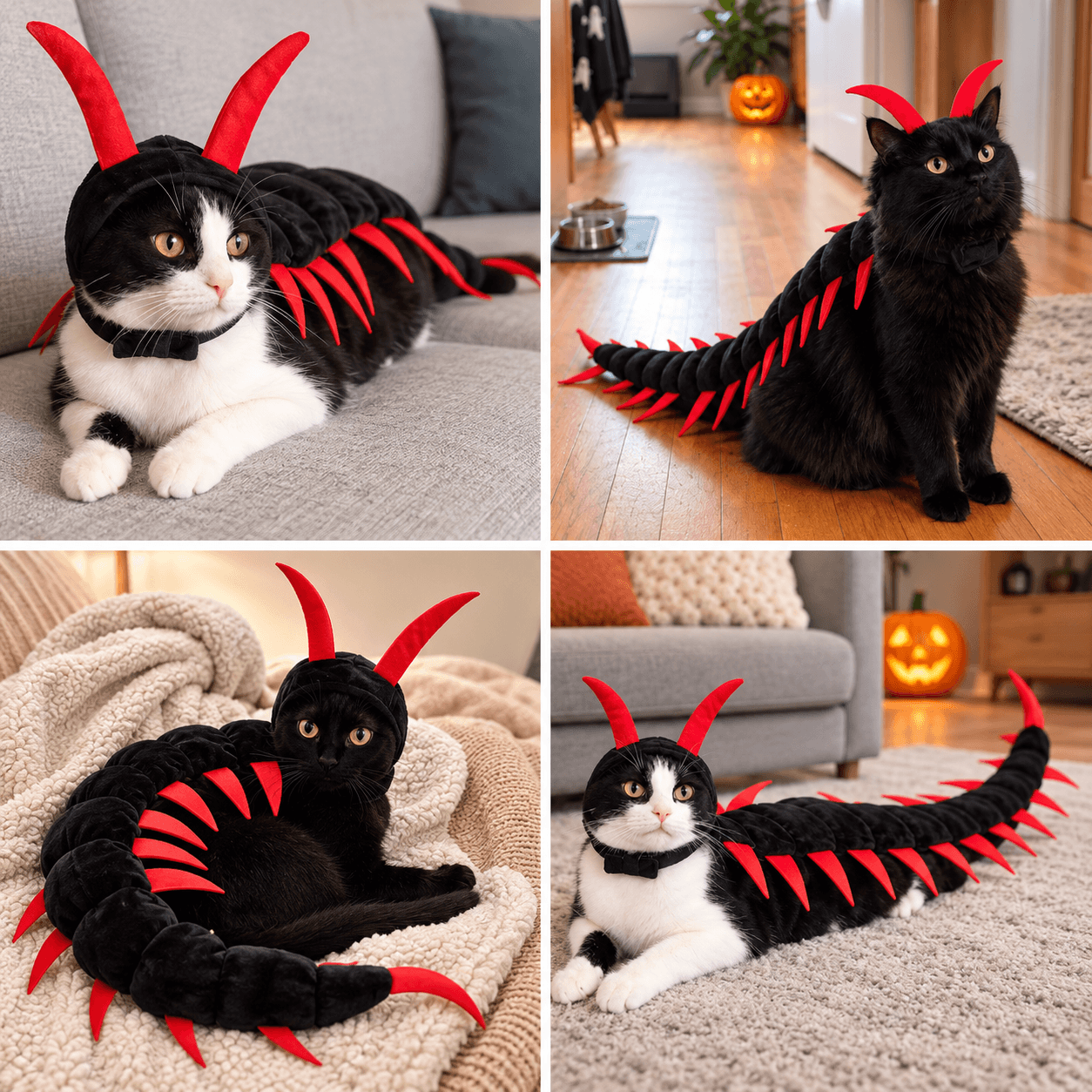 Halloween Centipede Cat Costume Fursera
