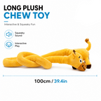Long Plush Squeaky Dog Toy – Durable Interactive Tug-of-War Chew Toy Fursera