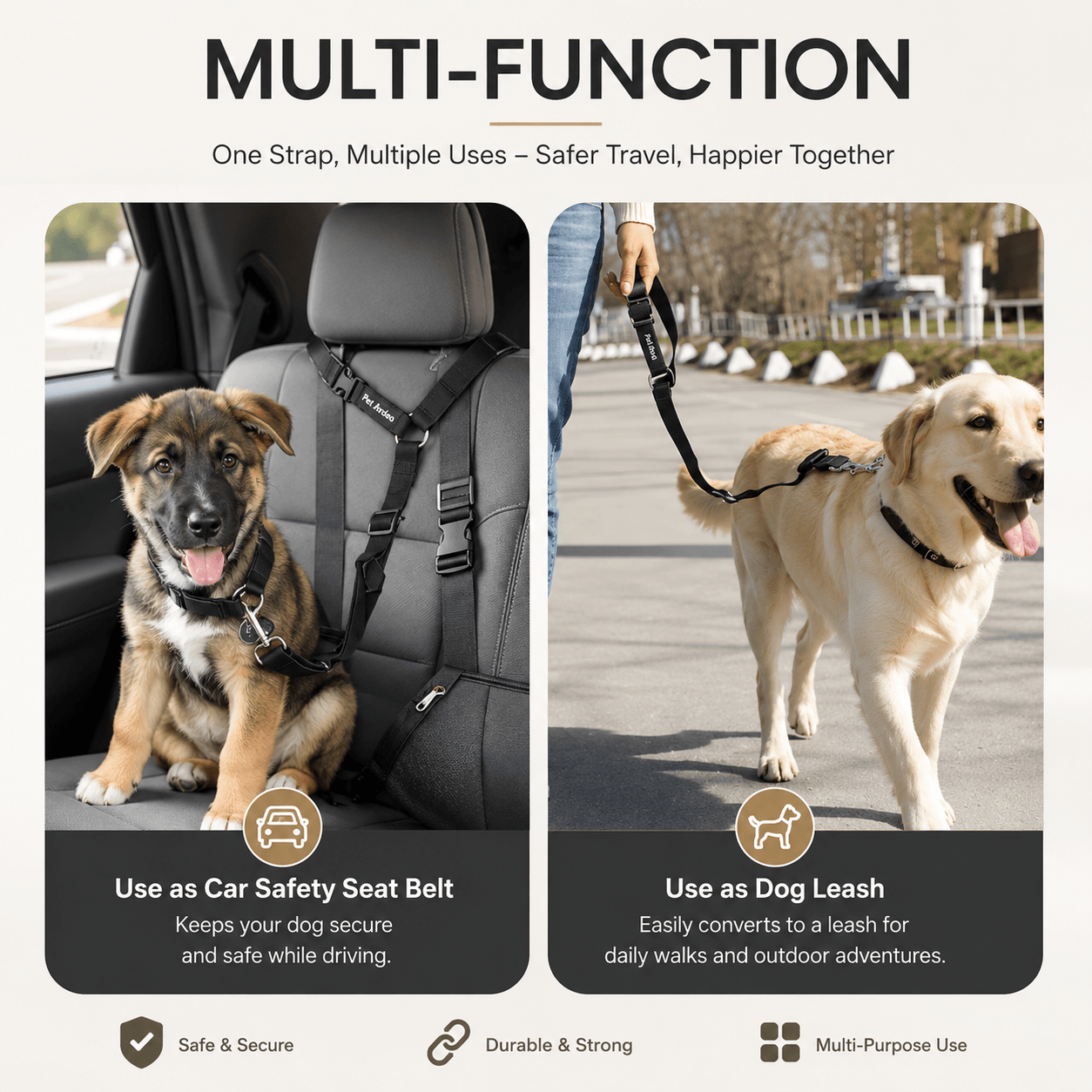 Adjustable Dog Car Seat Belt Fursera