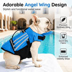 Reflective Angel Wing Dog Life Jacket Quick-Rescue Handle • Breathable Mesh • Reflective Safety Fursera