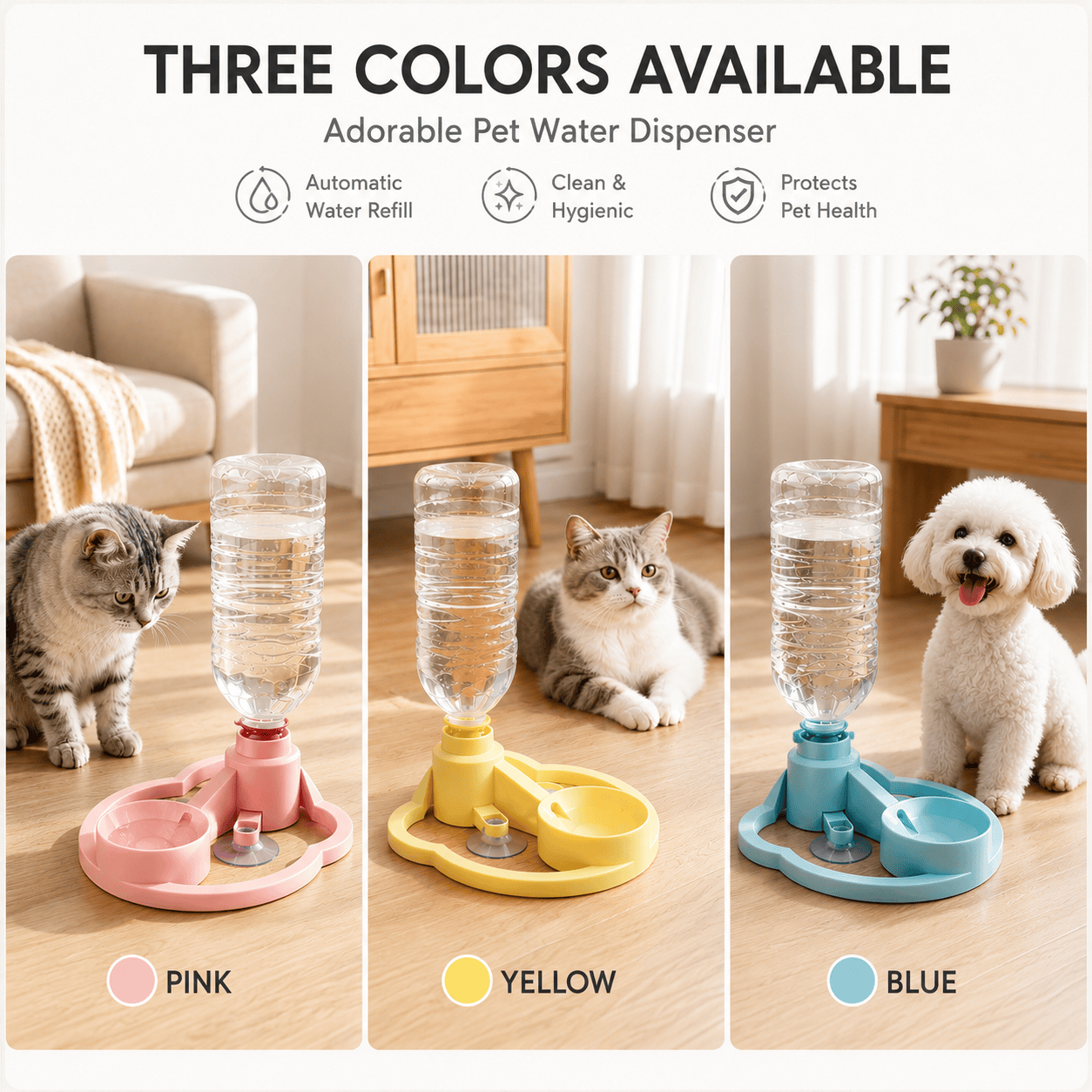 Gravity Pet Water Dispenser— No Electricity Required