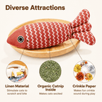3PCS Catnip Fish Toy Set