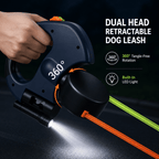 Tangle-Free Two-in-One Retractable Dog Leash