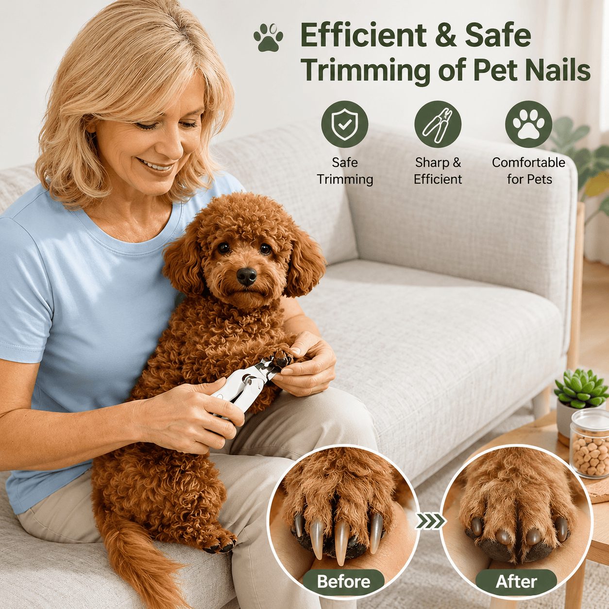 2-in-1 Pet Nail Trimmer & Grinder with LED Light