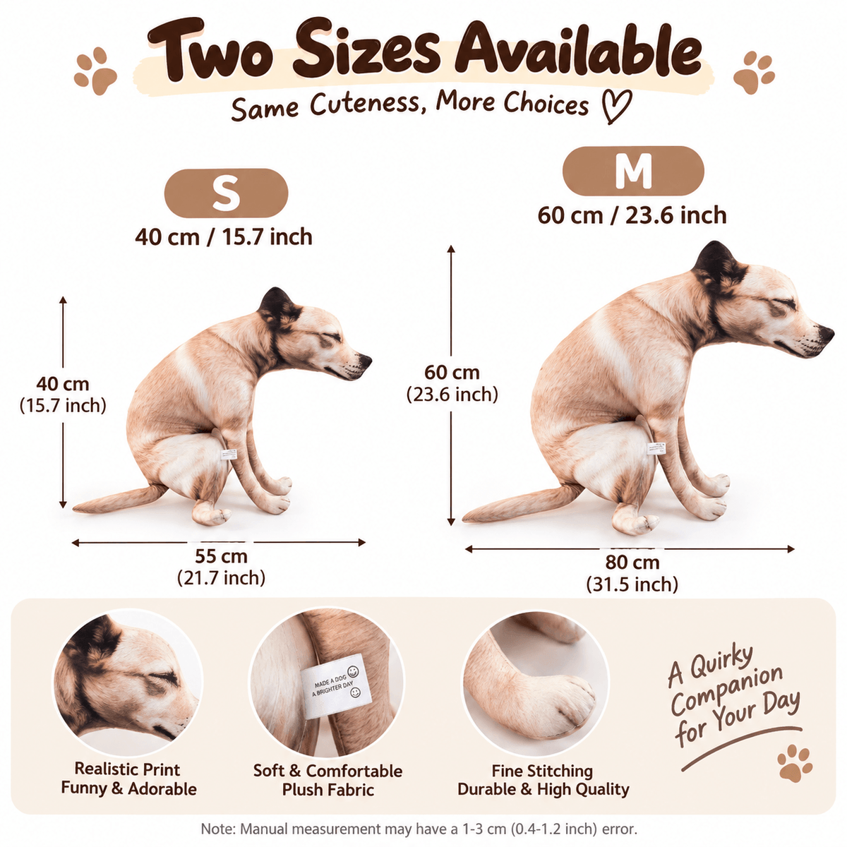 Funny Pooping Dog Plush Pillow – Realistic Novelty Dog Toy Fursera