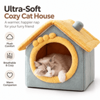 Cozy Plush Pet House – Detachable & Washable Bed for Cats & Small Dogs Fursera