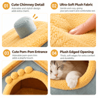 Cozy Plush Pet House – Detachable & Washable Bed for Cats & Small Dogs Fursera