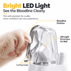 2-in-1 Pet Nail Trimmer & Grinder with LED Light Fursera