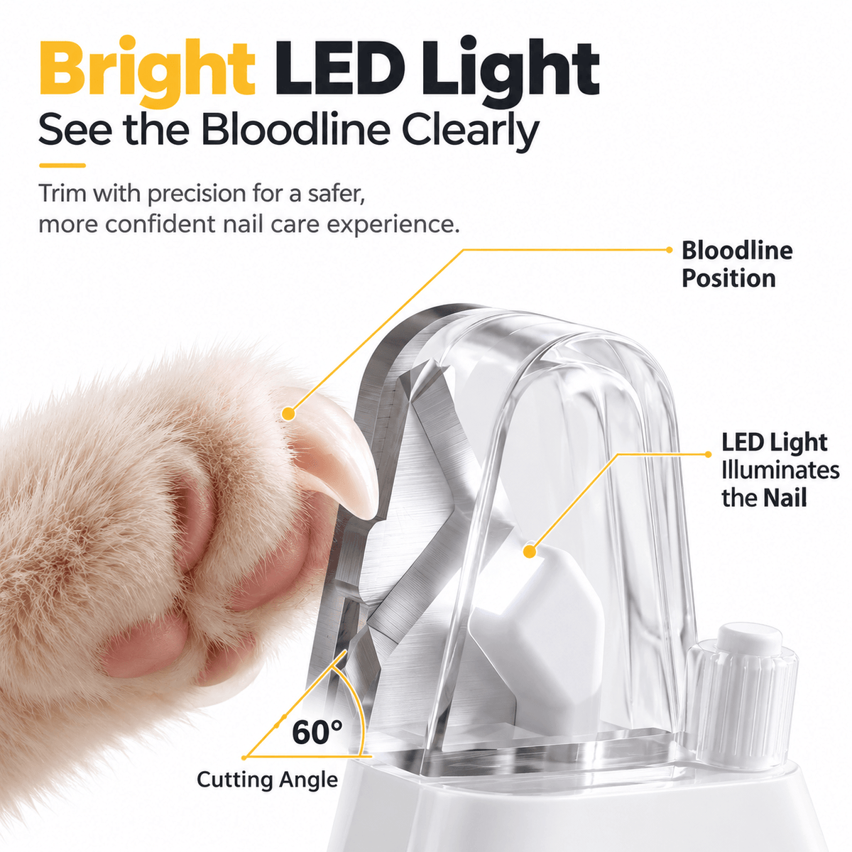 2-in-1 Pet Nail Trimmer & Grinder with LED Light Fursera