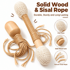 Large Sisal Catnip Kicker Toy – Solid Wood Core Fursera