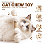 Large Sisal Catnip Kicker Toy – Solid Wood Core Fursera