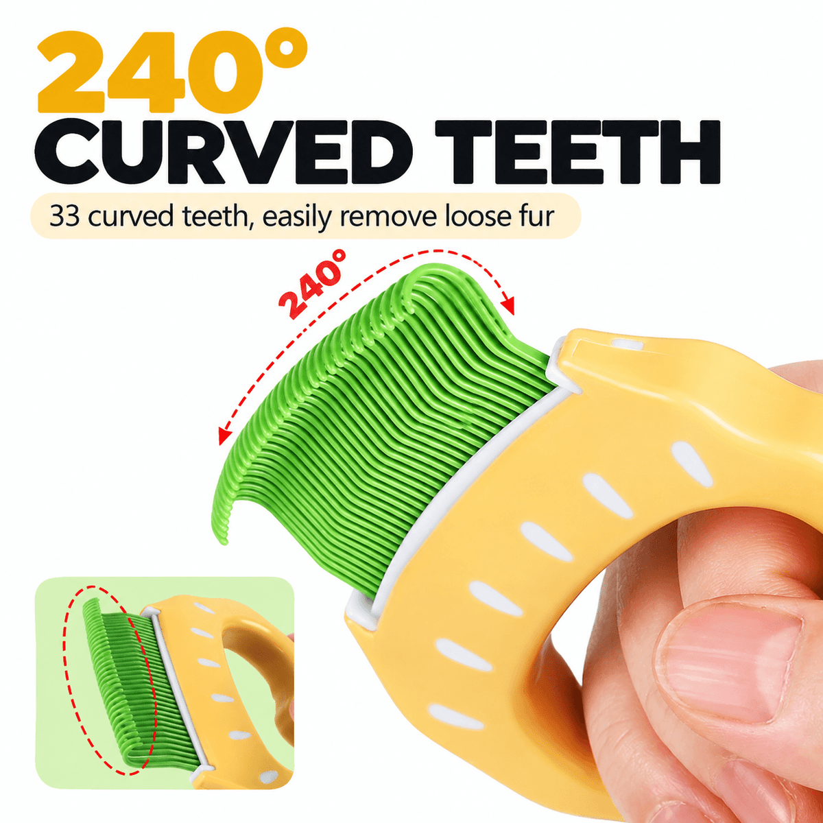 Cat Deshedding Comb – Loose Fur & Undercoat Remover Fursera
