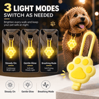 Paw-Shaped LED Pet Collar Light – USB Rechargeable Fursera