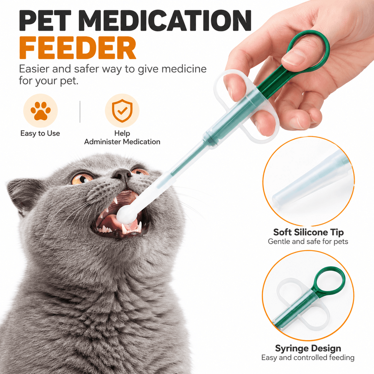 Pet Medicine Feeders for Cats & Dogs – 2-Pack Fursera