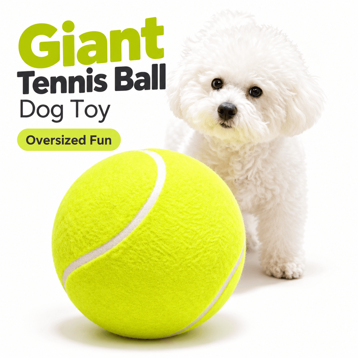 Giant Tennis Ball Dog Toy with Air Pump Fursera