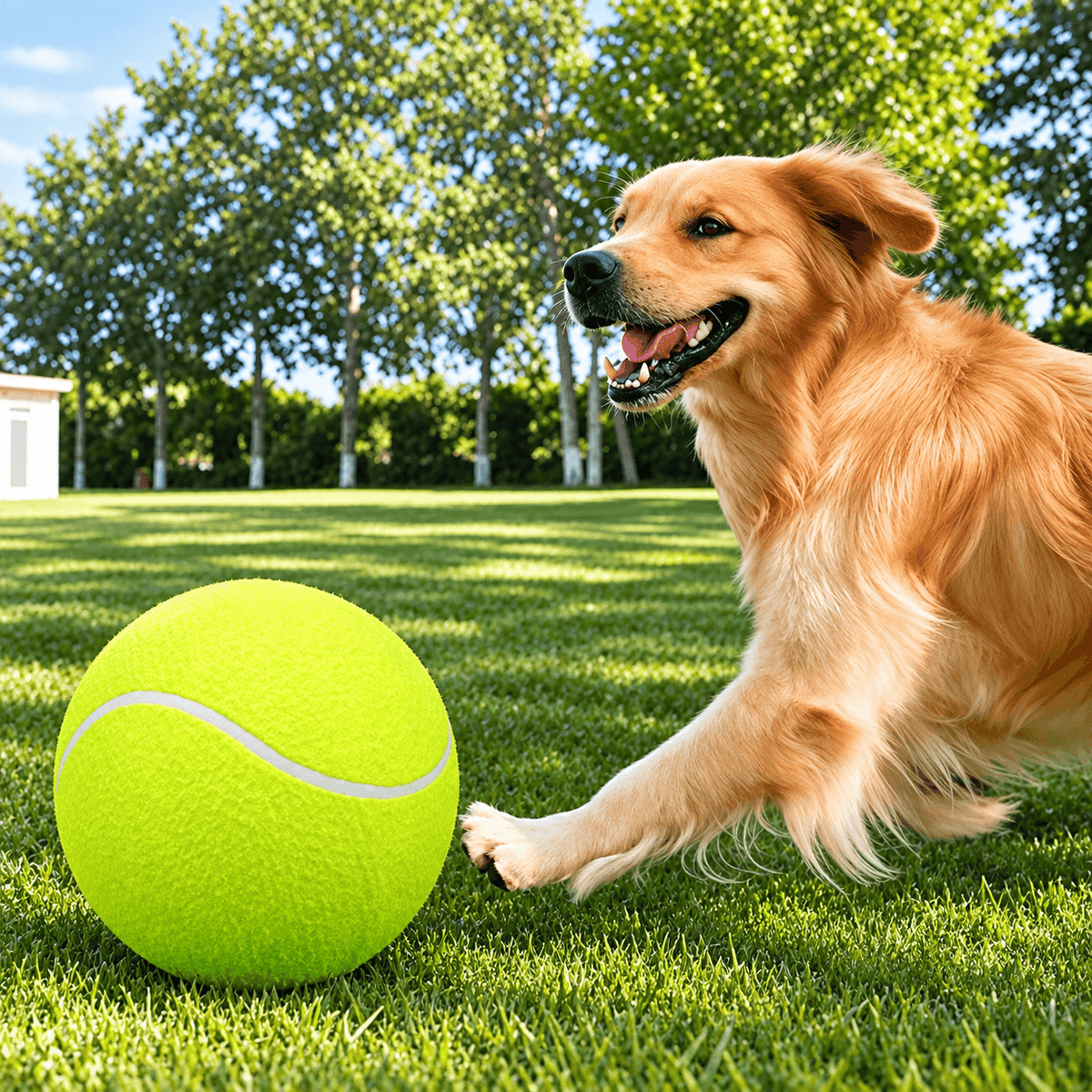 Giant Tennis Ball Dog Toy with Air Pump Fursera