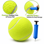 Giant Tennis Ball Dog Toy with Air Pump Fursera