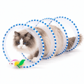 Collapsible Spiral Cat Tunnel Toy with Feathers & Bells Fursera