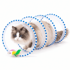 Collapsible Spiral Cat Tunnel Toy with Feathers & Bells Fursera