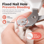 Cat Nail Clippers with Round-Hole Guide & Non-Slip Silicone Grip Fursera