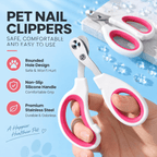 Cat Nail Clippers with Round-Hole Guide & Non-Slip Silicone Grip Fursera
