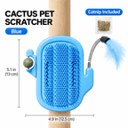 3-in-1 Cactus Cat Corner Groomer with Catnip Ball & Feather Teaser Fursera