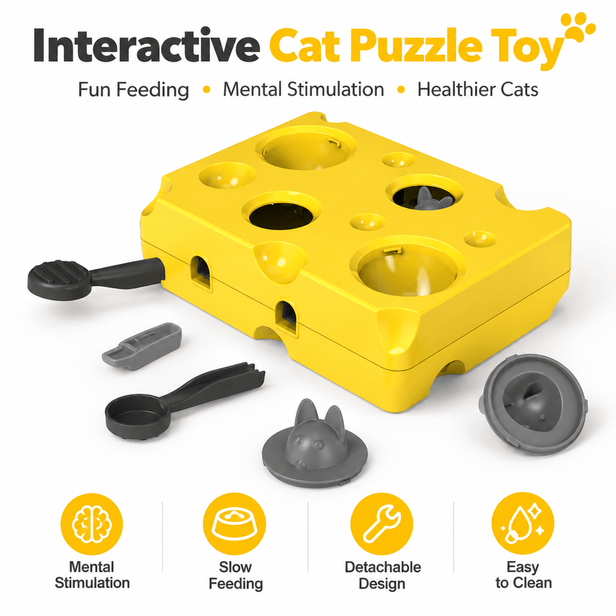 Interactive Cat Puzzle Feeder Toy Fursera