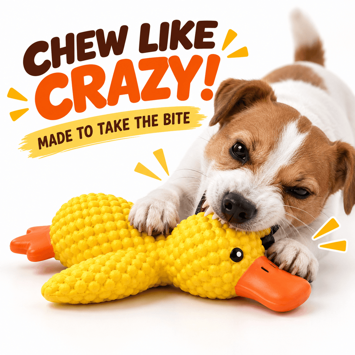 Squeaky Latex Duck Dog Toy Fursera
