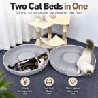 Donut Cat Tunnel Bed – 2-in-1 Felt Cat Cave & Lounge Fursera
