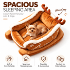 Christmas Sleigh Pet Bed for Dogs & Cats Fursera