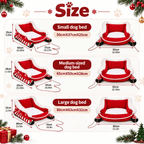 Christmas Sleigh Pet Bed for Dogs & Cats Fursera