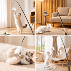 Extra-Long Telescopic Feather Cat Wand Fursera