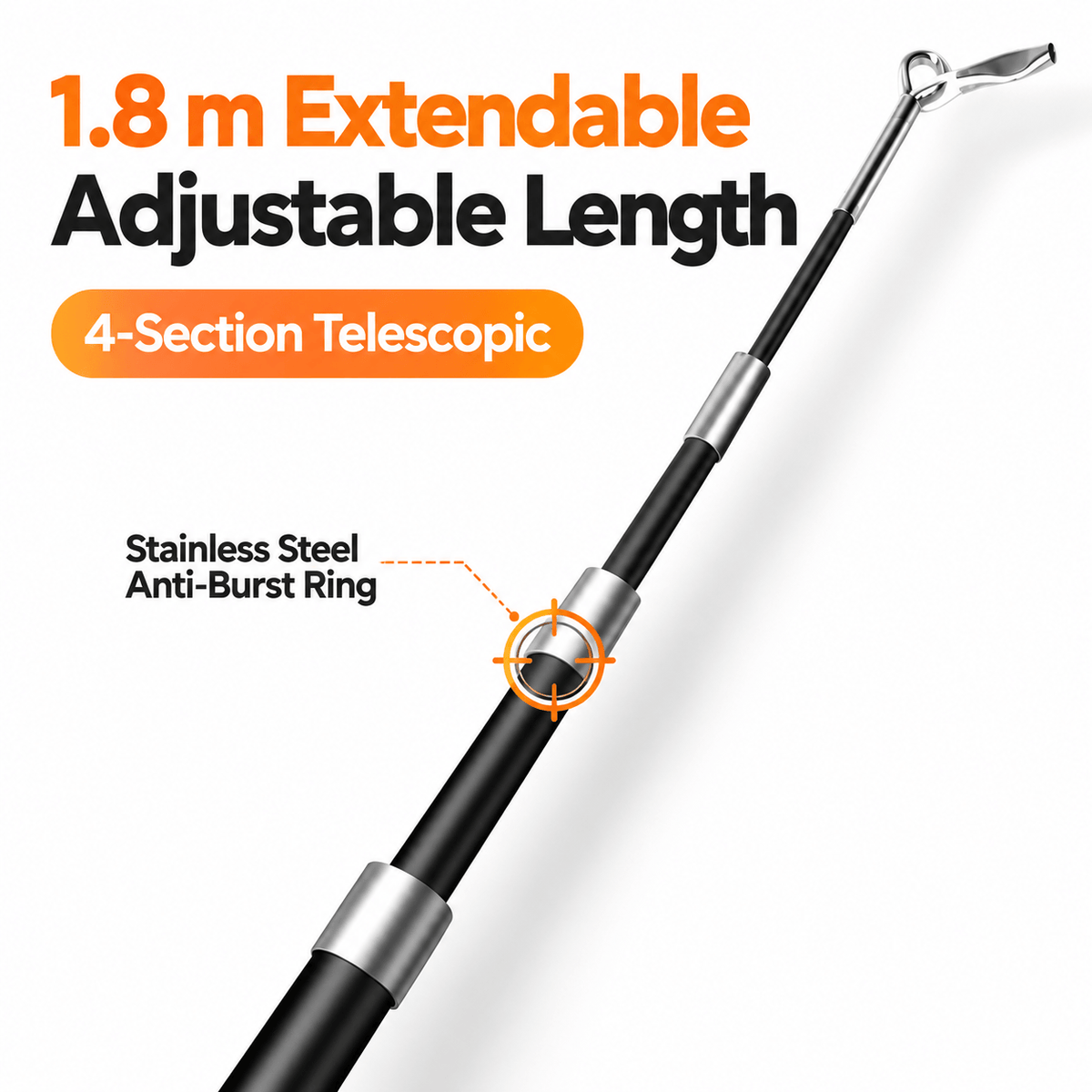 Extra-Long Telescopic Feather Cat Wand Fursera