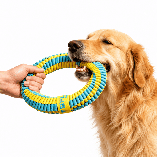 Antibacterial Braided Dog Ring Toy – Durable Chew & Tug Toy Fursera