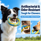 Antibacterial Braided Dog Ring Toy – Durable Chew & Tug Toy Fursera