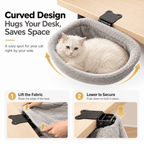 Foldable Desk Cat Bed – Clamp-On Cat Hammock Fursera