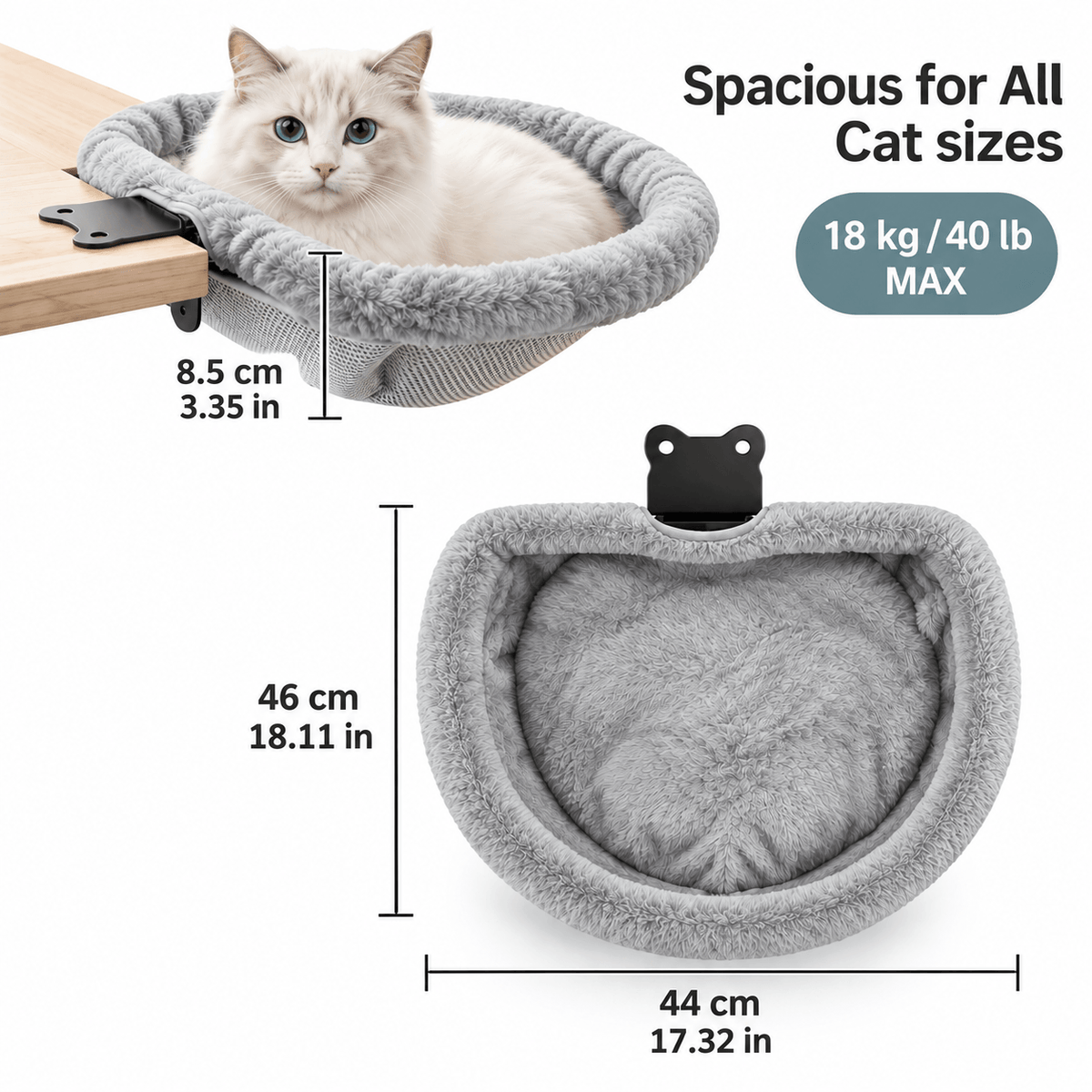 Foldable Desk Cat Bed – Clamp-On Cat Hammock Fursera
