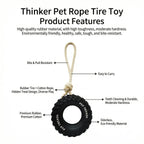 Dog Chew Tire – Tough Rubber Toy for Play & IQ Training