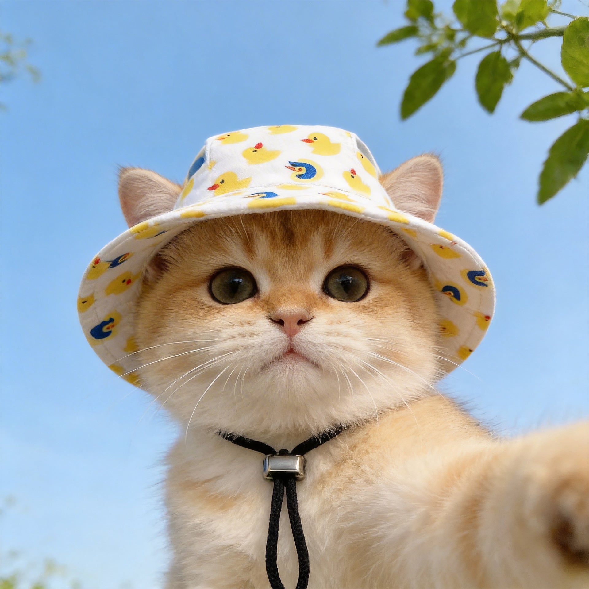 Cute Pet Sun Hat – Adjustable Outdoor Bucket Hat for Dogs & Cats Fursera