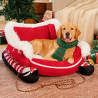 Christmas Sleigh Pet Bed for Dogs & Cats Fursera