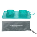 Collapsible Silicone Double Pet Bowl & Feeding Mat Fursera