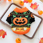 Halloween Pumpkin Pet Sweater for Cats & Small Dogs Fursera