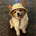 Cute Pet Sun Hat – Adjustable Outdoor Bucket Hat for Dogs & Cats Fursera