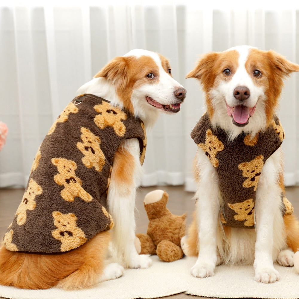 Teddy Bear Fleece Dog Vest – Soft & Cozy Pullover Fursera