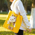 Cute Character Pet Carrier Tote Bag – Canvas Shoulder Bag for Cats & Small Dogs Fursera
