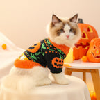 Halloween Pumpkin Pet Sweater for Cats & Small Dogs Fursera