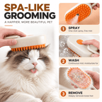 3-in-1 Pet Spray Brush for Cats & Dogs – Groom, Massage & Remove Loose Fur Fursera