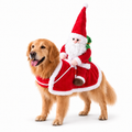 Santa Rider Dog Christmas Costume – Adjustable Holiday Cape Fursera