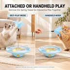 3-in-1 Interactive Cat Toy – Wobble Treat Dispenser with Track Ball & Feather Teaser Fursera